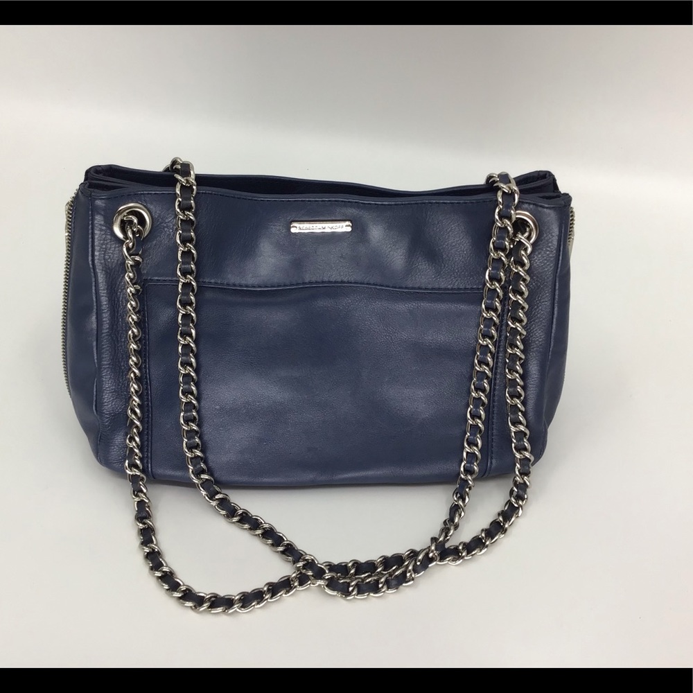 Rebecca Minkoff Swing Shoulder Leather Bag Blue